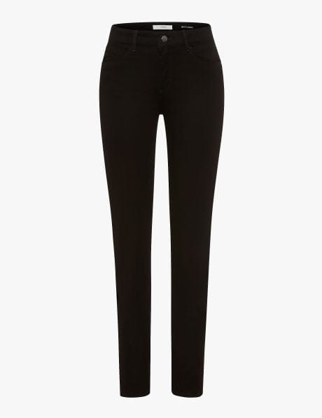 Zwarte five pocket broek van katoensatijn, model shakira - Afbeelding 4