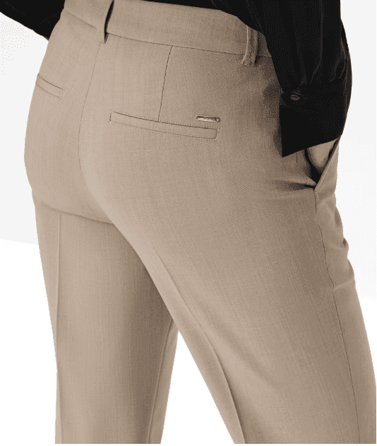 Taupe broek met regular fit, model maron - Afbeelding 2