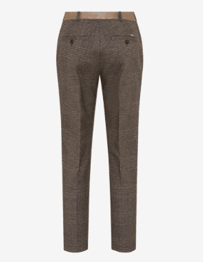 Dames chino pantalon met subtiele ruit – model maron - Afbeelding 6