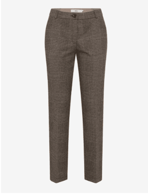 Dames chino pantalon met subtiele ruit – model maron - Afbeelding 5